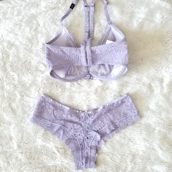 Victoria's Secret Other - 🍒NWOT🍒 VS PEARL EMBELLISHED UNLINED BRA + PANTY